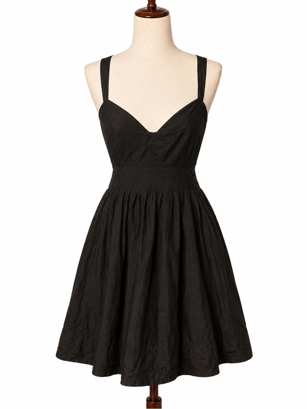 Anthropologie Black Fit-and-Flare Mini Dress